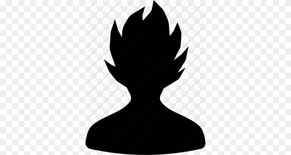 Avatar Contact Default Dragonball Hair Profile User Icon, Silhouette Free Transparent Png