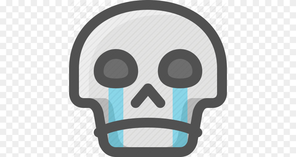Avatar Crying Death Emoji Face Skull Smiley Icon Png