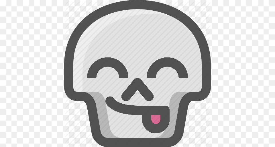 Avatar Death Emoji Face Funny Skull Smiley Tongue Icon, Helmet Png