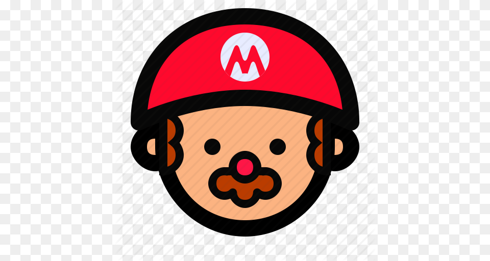 Avatar Face Flat Icon Game Man Mario Bros Person Icon, Helmet, People, Baseball Cap, Cap Png