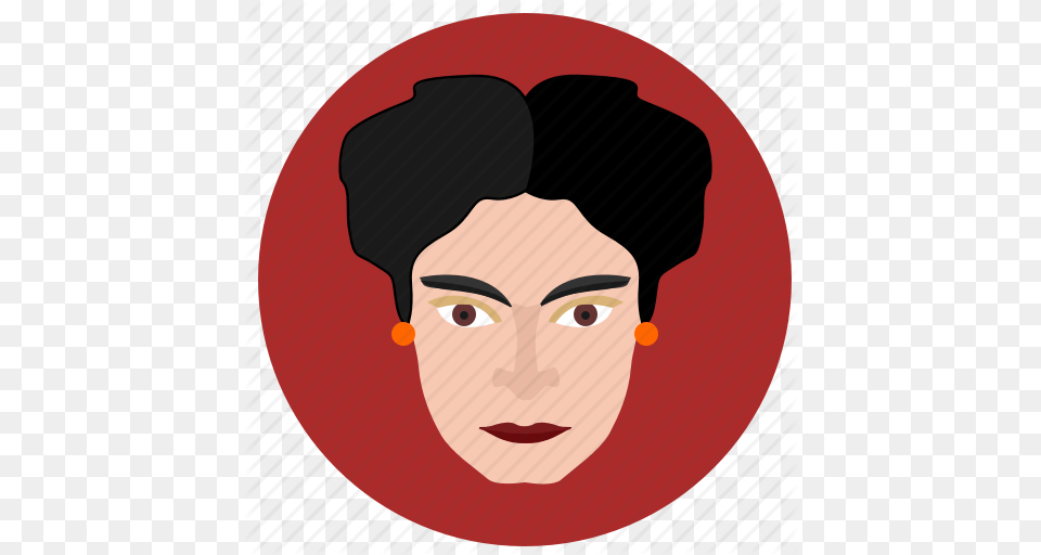Avatar Face Frida Kahlo Lady Spain Woman Icon, Portrait, Photography, Head, Person Png