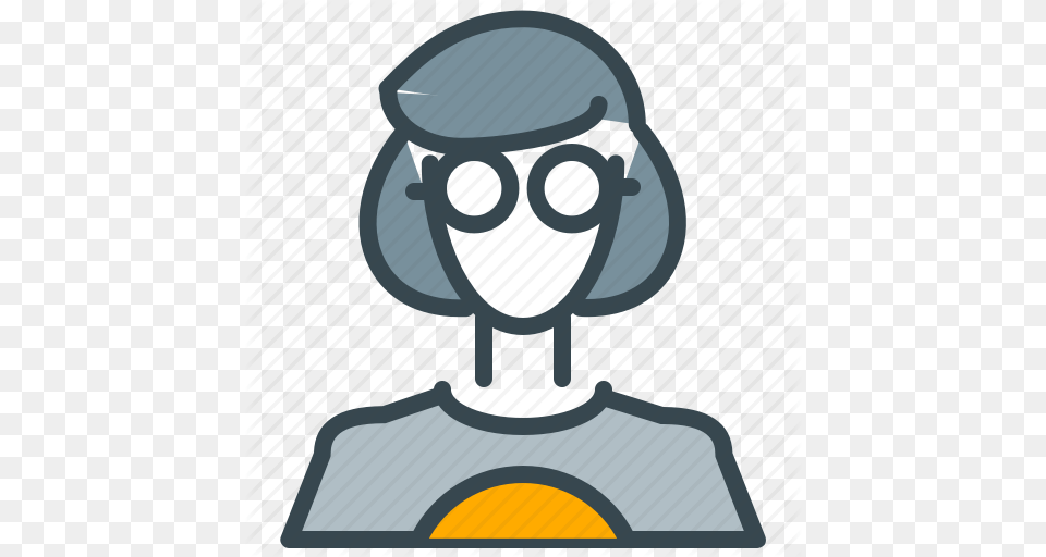 Avatar Geek Glasses Nerd Person Profile Woman Icon Free Transparent Png