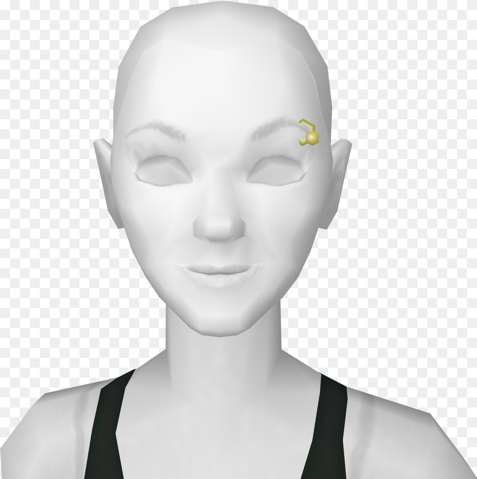 Avatar Gold Left Eyebrow Ring With Bead Female Ninja Mask, Adult, Person, Woman, Head Free Png