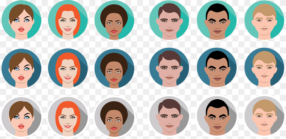 Avatar Icons, Person, Portrait, Photography, Face Free Png Download