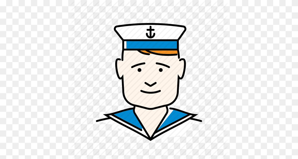 Avatar Man Navy People Profession Sailor Icon, Person, Face, Head, Sailor Suit Png