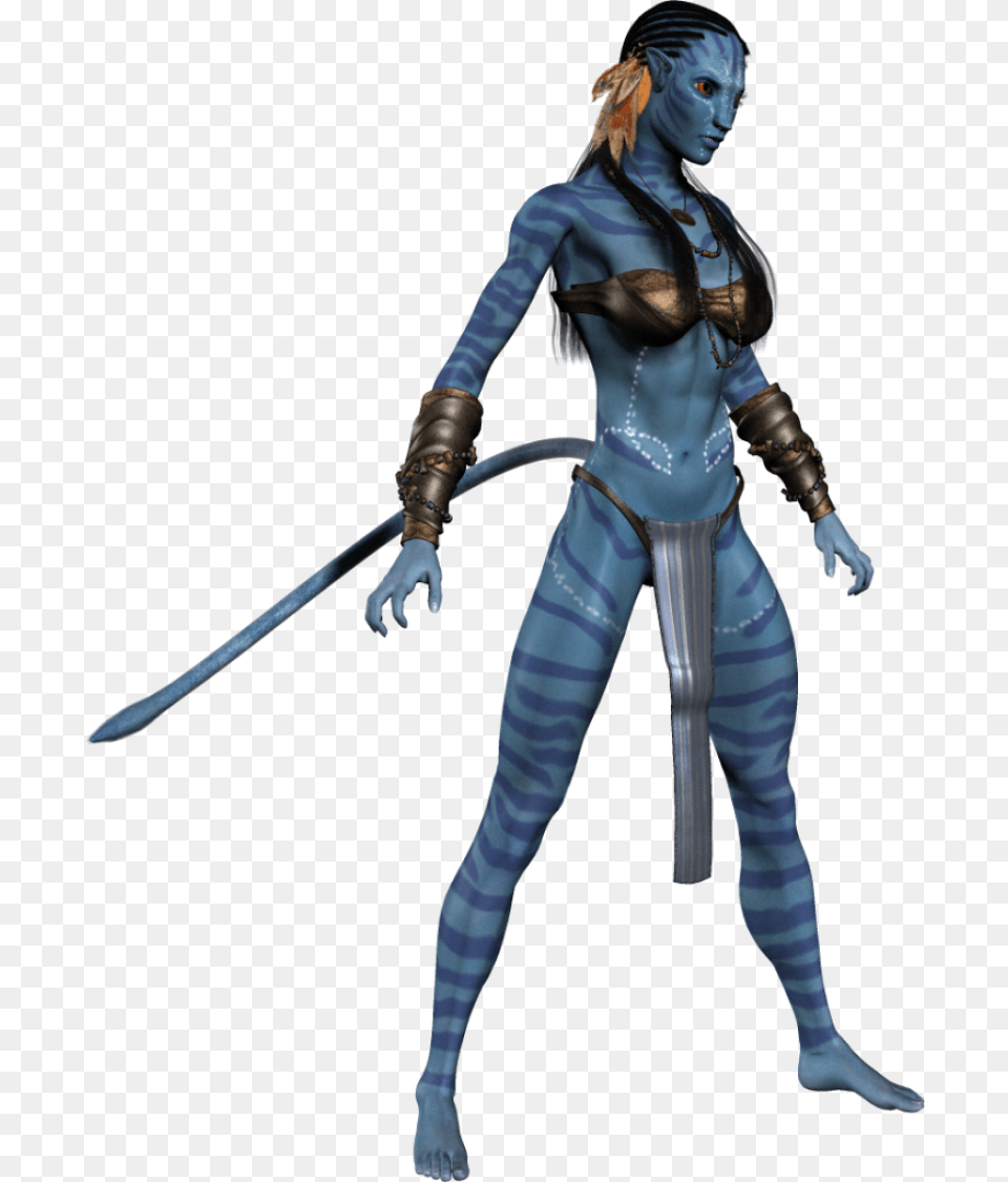 Avatar Neytiri, Person, Face, Head, Sword Png Image