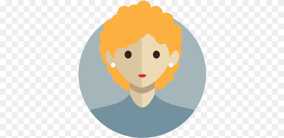 Avatar People Person Woman Blonde Curly Hair Executive People Face Icon, Photography, Baby, Head, Portrait Free Png Download