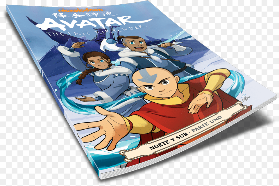 Avatar The Last Airbender Norte Y Sur Comics Avatar La Leyenda De Aang, Book, Publication, Face, Head Free Png Download