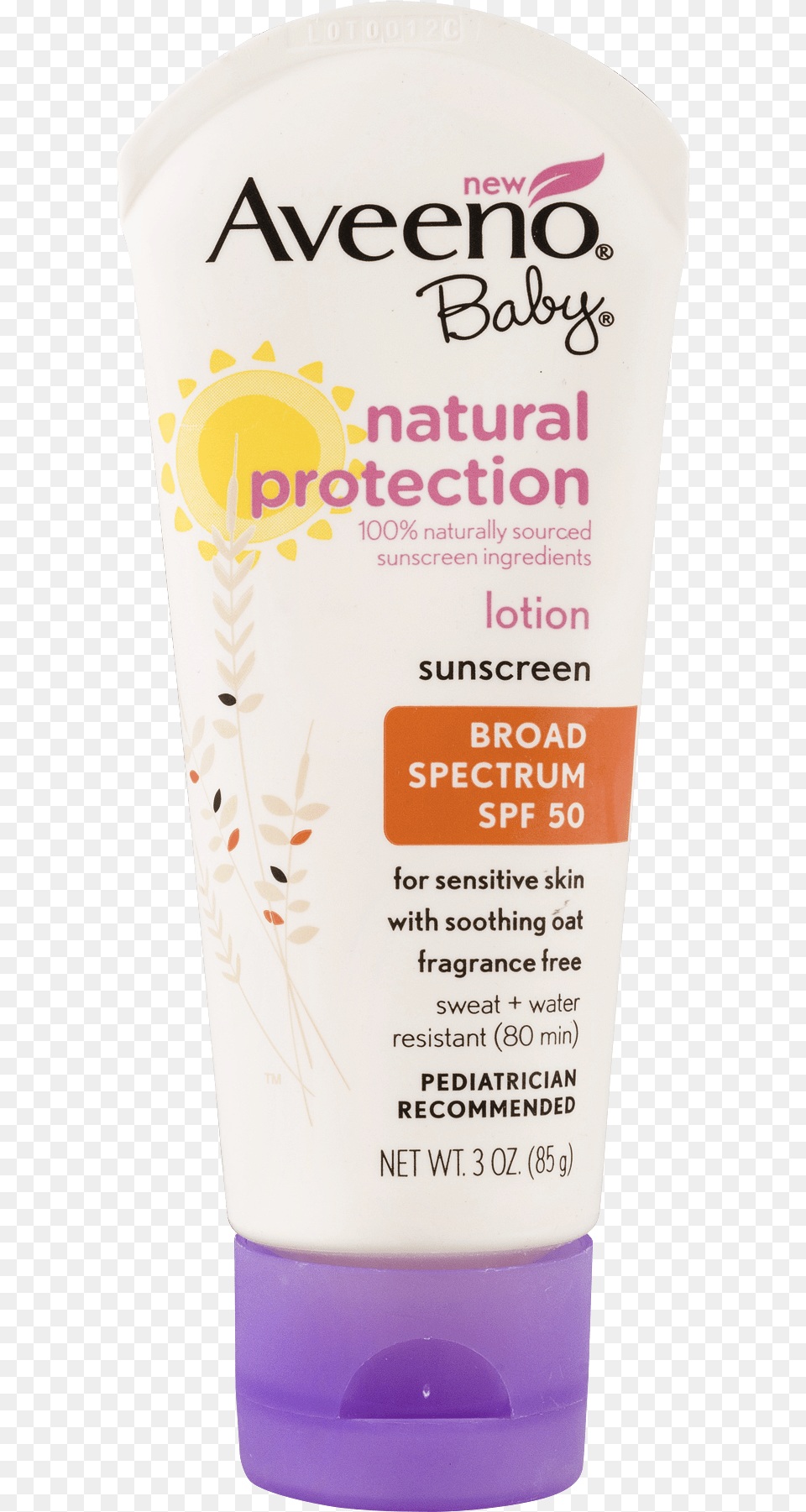 Aveeno Baby Natural Protection Lotion Sunscreen, Bottle, Cosmetics, Can, Tin Free Png