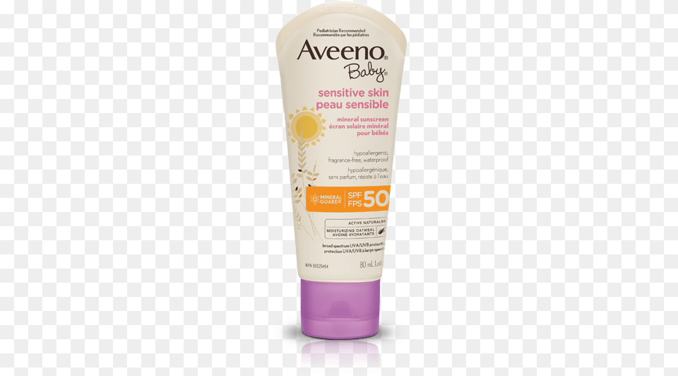 Aveeno Baby Sensitive Skin Sunscreen Lotion Spf Aveeno Baby Sensitive Skin Mineral Sunscreen Lotion, Bottle, Cosmetics Free Transparent Png