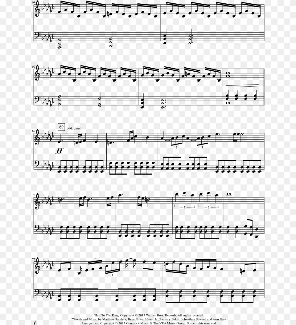 Avenged Sevenfold Piano Notes, Gray Free Png