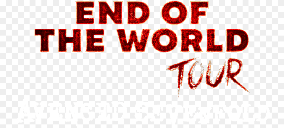 Avenged Sevenfold Transparent Images Avenged Sevenfold End Of The World Tour, Text, Scoreboard Free Png