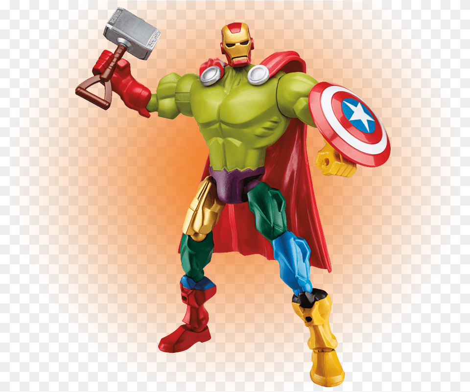 Avengers Age Of Ultron Hero Mashers All Avengers In One, Person, Toy Png