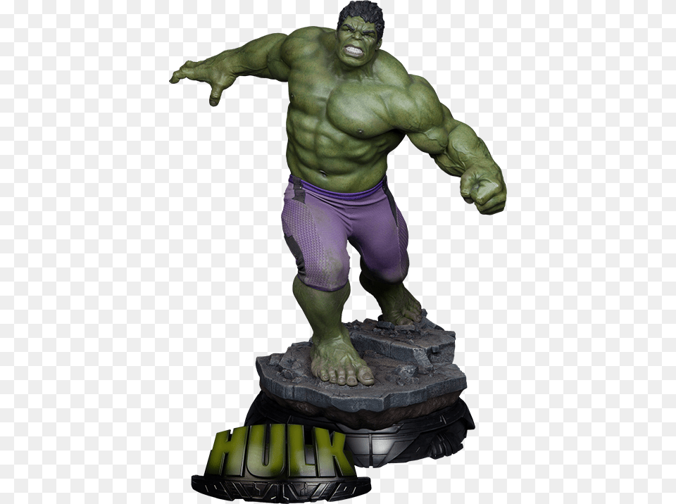 Avengers Age Of Ultron Hulk Maquette Silo Sideshow Maquette Hulk, Figurine, Adult, Male, Man Free Transparent Png