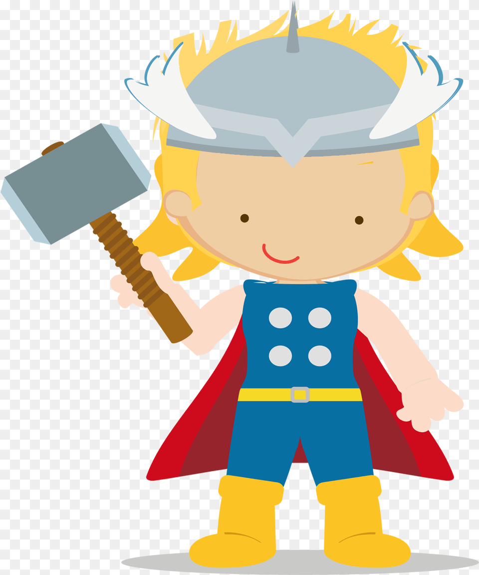 Avengers Babies Clipart Thor Cute, Baby, Person, Device Png