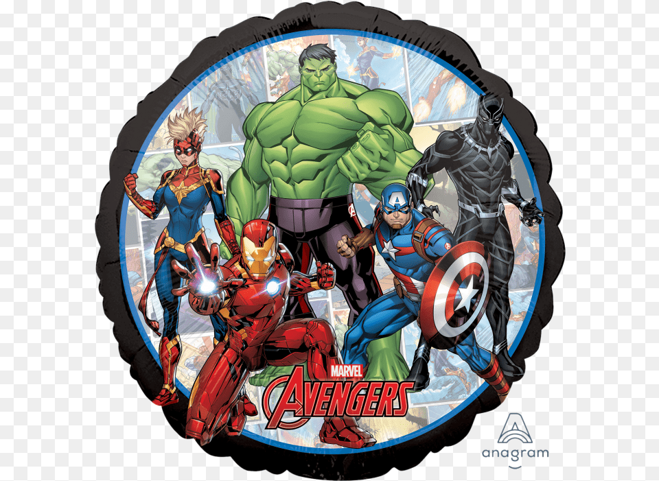 Avengers Balloon, Book, Comics, Publication, Person Free Png Download