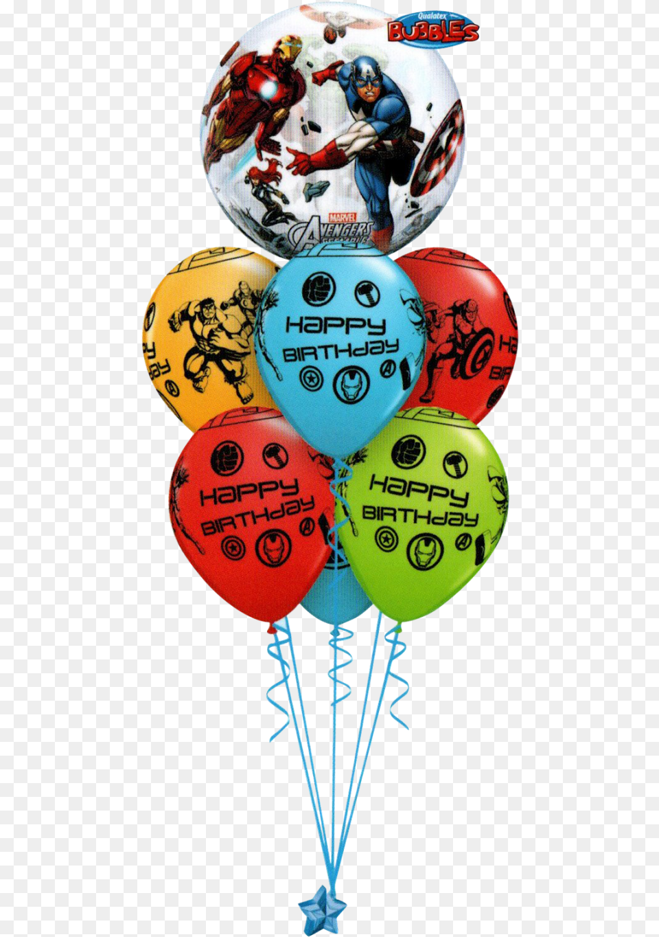Avengers Bubble Luxury Avengers Birthday Balloons, Balloon, Adult, Person, Man Free Transparent Png