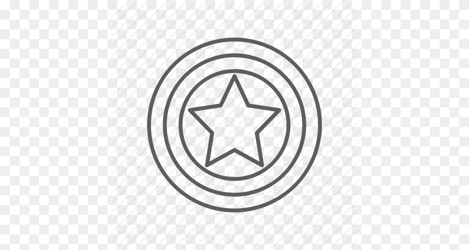 Avengers Captain America Hero Marvel Protect Protection, Star Symbol, Symbol Free Png Download