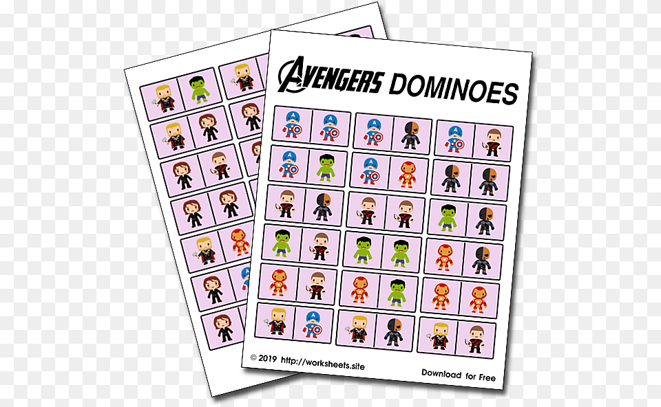 Avengers Dominoes Dominoes Avengers, Text, Number, Symbol Free Png Download