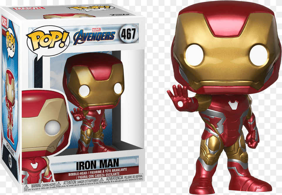 Avengers Endgame Iron Man Funko Pop, Toy, Robot, Baby, Person Png Image