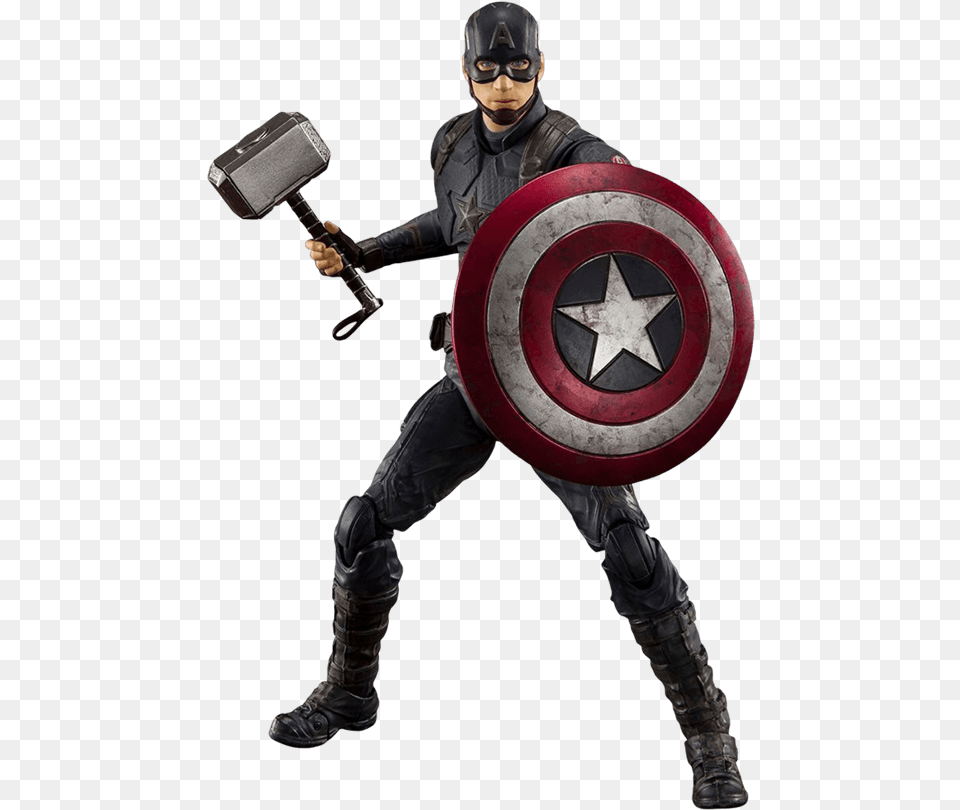 Avengers Endgame Sh Figuarts Captain America, Adult, Armor, Male, Man Free Png