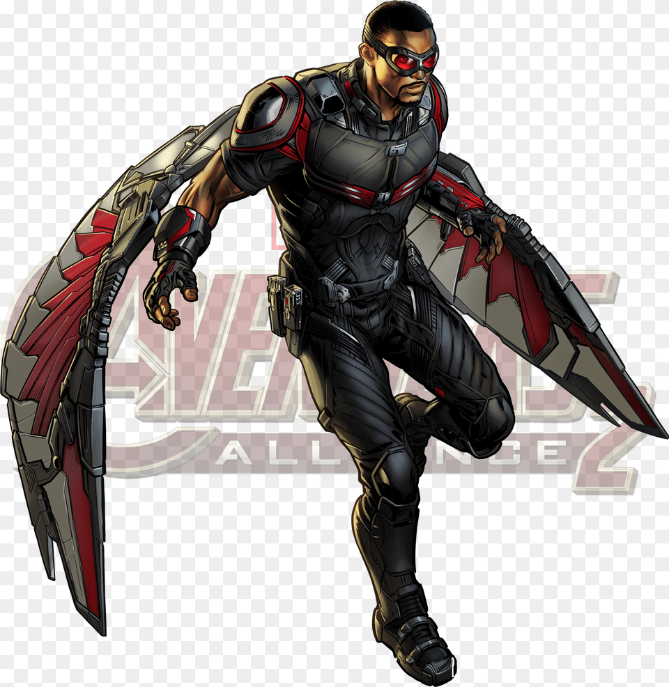 Avengers Falcon Marvel, Adult, Male, Man, Person Free Png Download