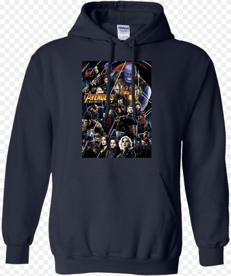 Avengers Infinity War Group Poster Graphic T Shirt Hoodie Sweater Hoodie, Knitwear, Clothing, Sweatshirt, Hood Free Png Download