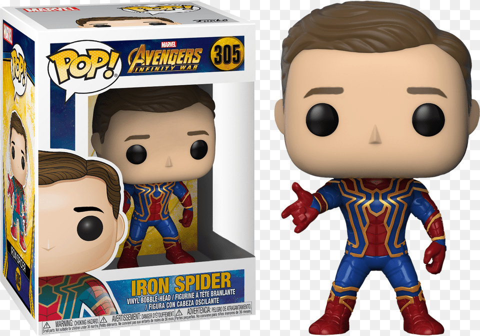 Avengers Infinity War Iron Spider Unmasked Exclusive Funko De Iron Spider, Baby, Person, Toy, Face Free Png