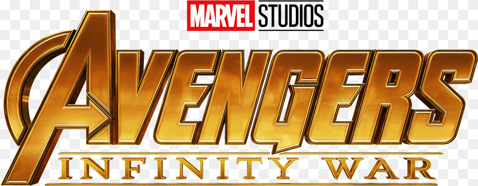 Avengers Infinity War Logo Disney Marvel, Gold Free Png