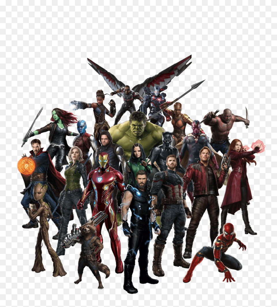 Avengers Infinity War Team, Person, People, Adult, Man Free Transparent Png
