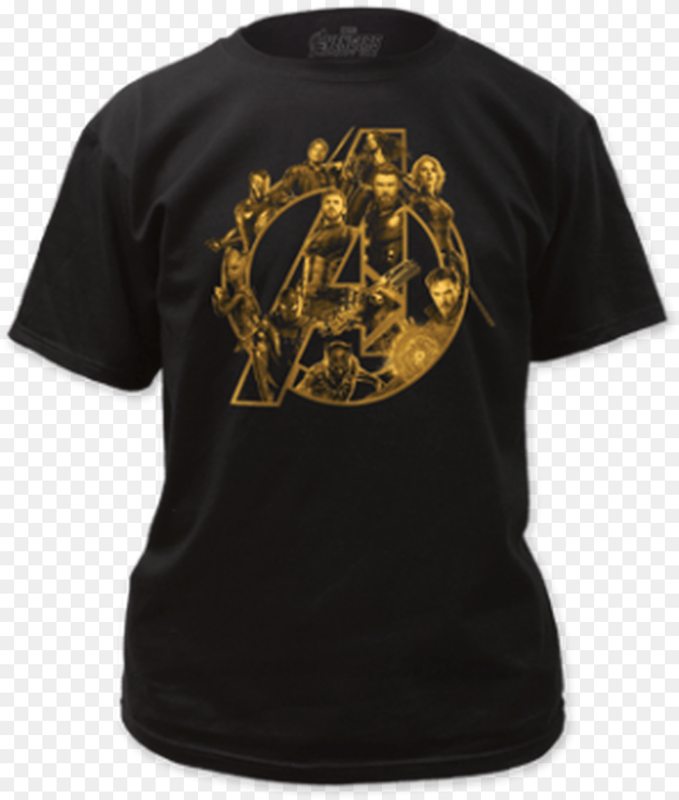 Avengers Logo Infinity War, T-shirt, Clothing, Shirt, Person Free Png Download