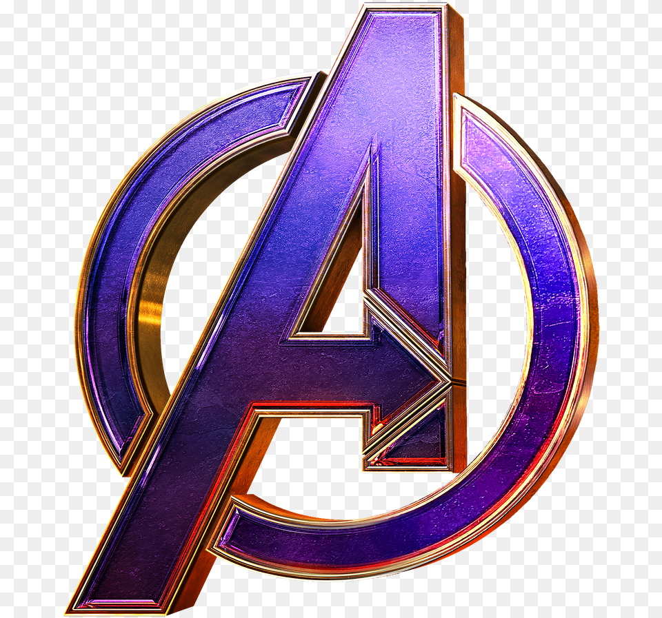 Avengers Logo Transparent Background Avengers Logo, Symbol, Emblem, Purple, Text Free Png Download