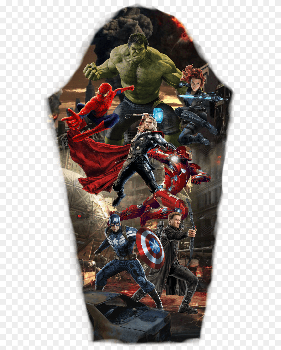 Avengers Sleeve Tattoos In Avengers Sleeve Tattoo Designs, Adult, Person, Man, Male Png Image