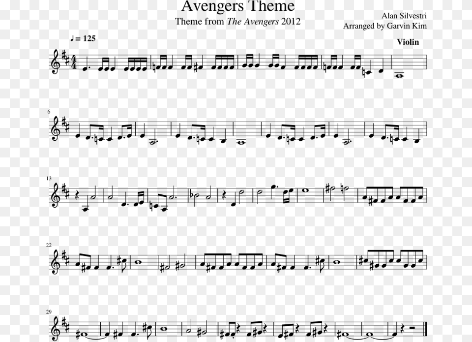 Avengers Theme Sheet Music For Violin Download Free Victors March Sheet Music, Gray Png