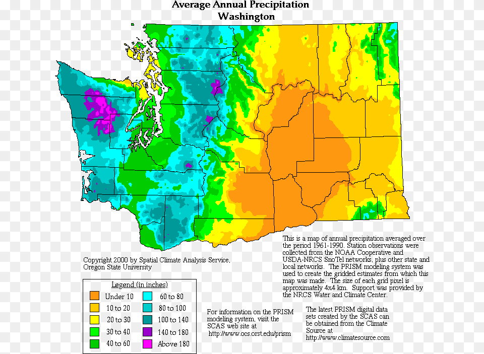 Average Annual Precipitation Washington, Chart, Plot, Map, Atlas Png