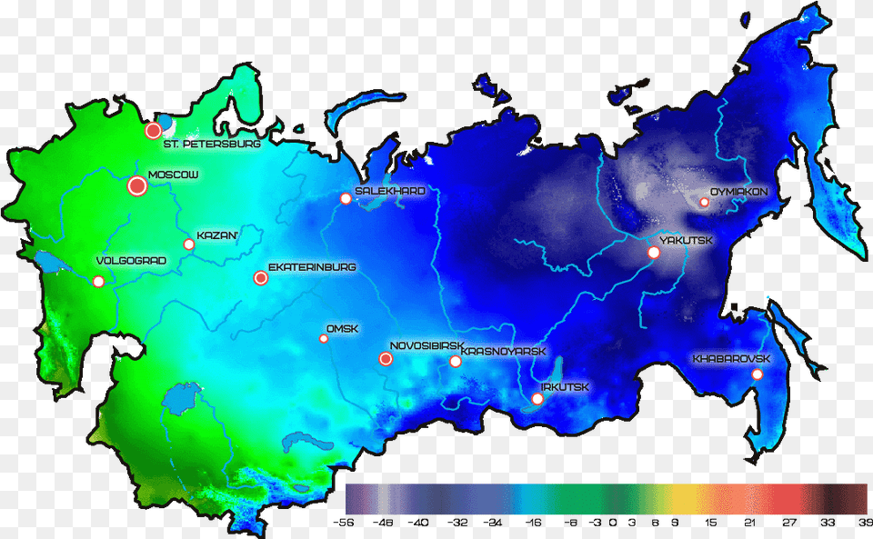 Average Temperature Map For December In Russia Russia Average Temperature Map, Chart, Plot, Atlas, Diagram Free Png Download