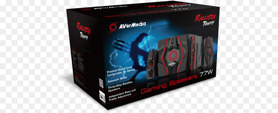 Avermedia Ballista Avermedia Gs315 Dm 77w 21 Gaming Speakers, Box, Adult, Person, Man Png