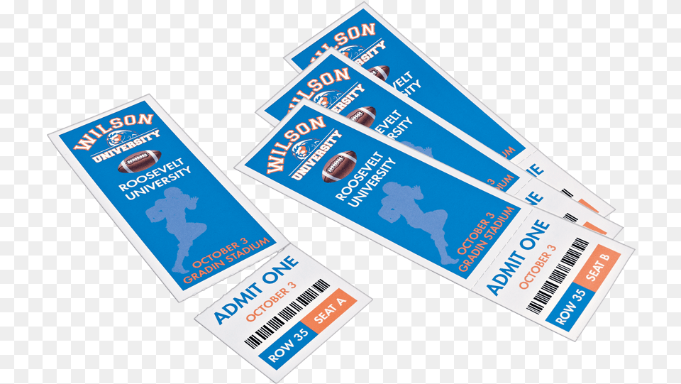 Avery Tickets With Tear Away Stubs 1 34 Electric Blue, Advertisement, Paper, Poster, Text Free Transparent Png