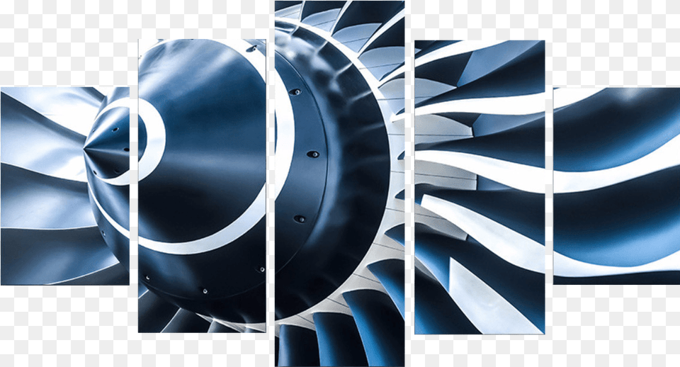 Aviation Turbine 5 Piece Canvas Wall Art Ysdafen Modern Canvas Artwork Wall Decoration Print, Engine, Machine, Motor, Wheel Png Image