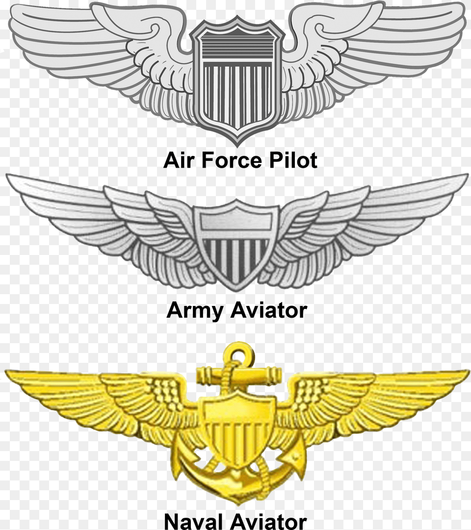 Aviation Wings Navy Air Force Wings, Badge, Emblem, Logo, Symbol Png Image