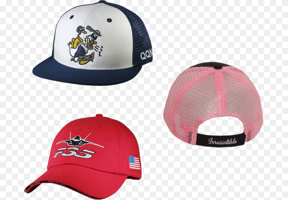 Aviator Gear Custom Squadron Cap Examples Baseball Cap, Baseball Cap, Clothing, Hat, Person Free Transparent Png