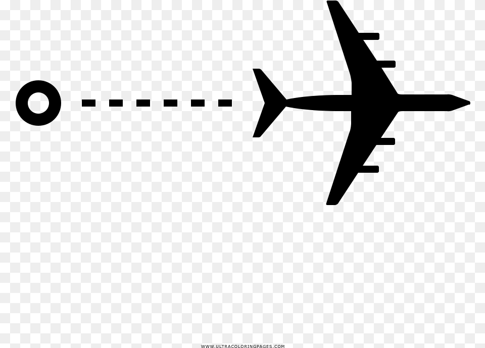 Avin Pgina Para Colorear Plane Travel Stamp, Gray Png Image