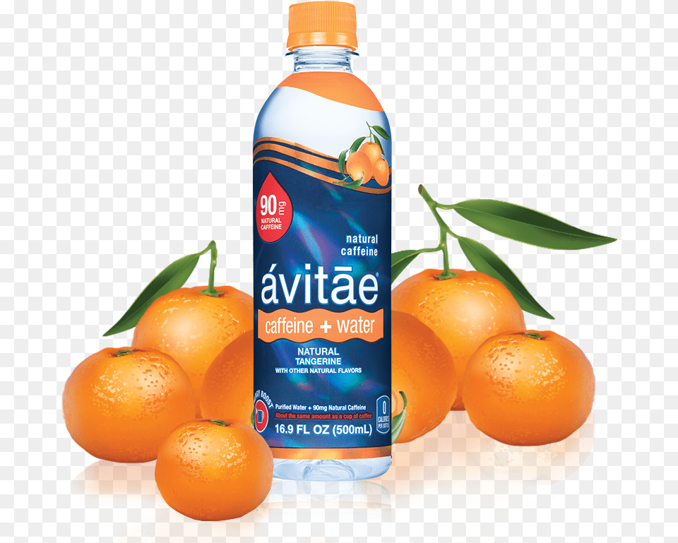 Avitae Caffeine Water 90mg Natural Caffeine Tangerine, Produce, Plant, Citrus Fruit, Food Png
