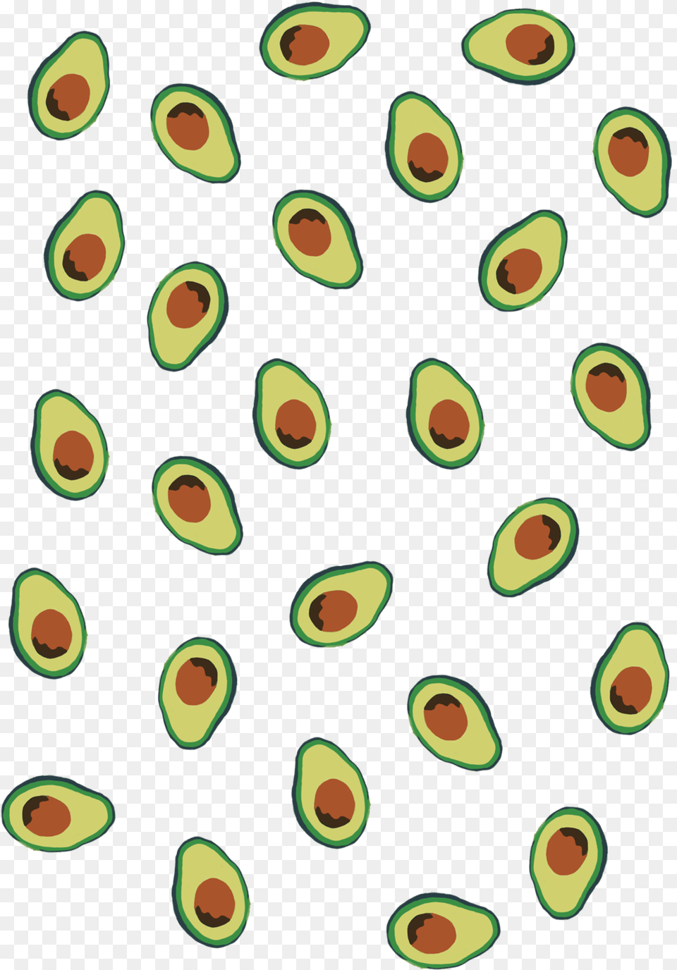 Avocado Clipart Cute Tumblr Avocado Background, Food, Fruit, Plant, Produce Png