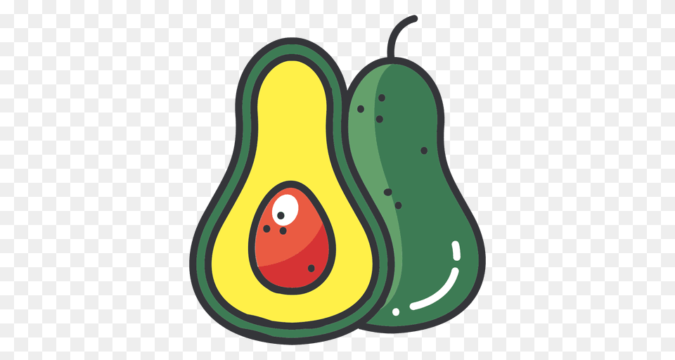 Avocado Color Flat Icon, Food, Fruit, Plant, Produce Png