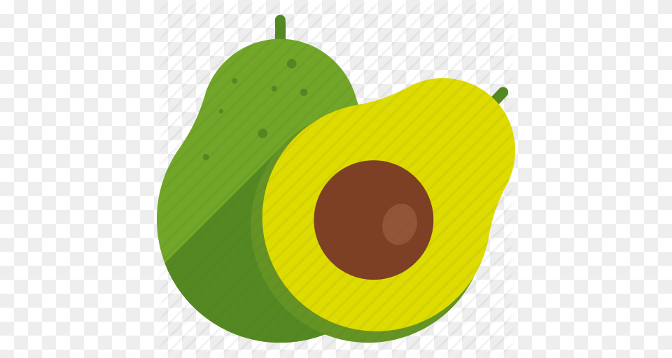 Avocado Cut Food Fruit Seed Tropical Whole Icon, Plant, Produce, Disk Free Png