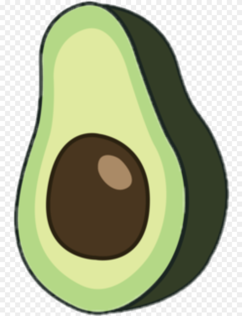 Avocado Green Aesthetic Tumblr Cute Polarfoxiestickers, Food, Fruit, Plant, Produce Free Transparent Png