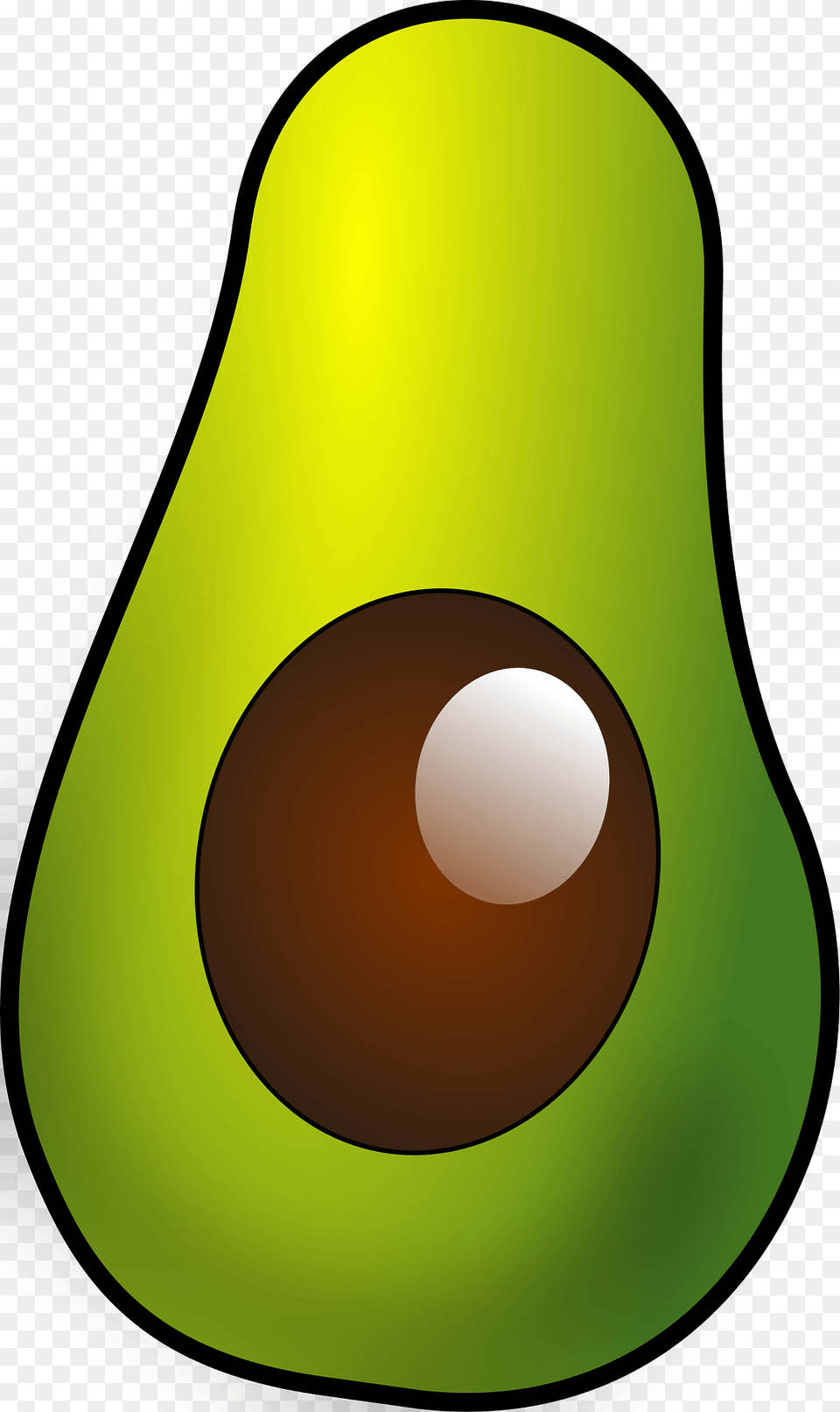 Avocado Half With Seed Clipart, Food, Fruit, Plant, Produce Free Png