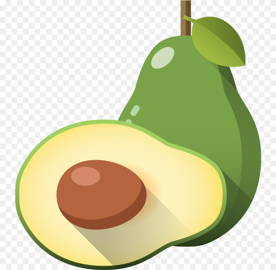 Avocado Illustration Creative Hand Painted Handpainted Cartoon Pictures Of Avocado, Food, Fruit, Plant, Produce Free Png