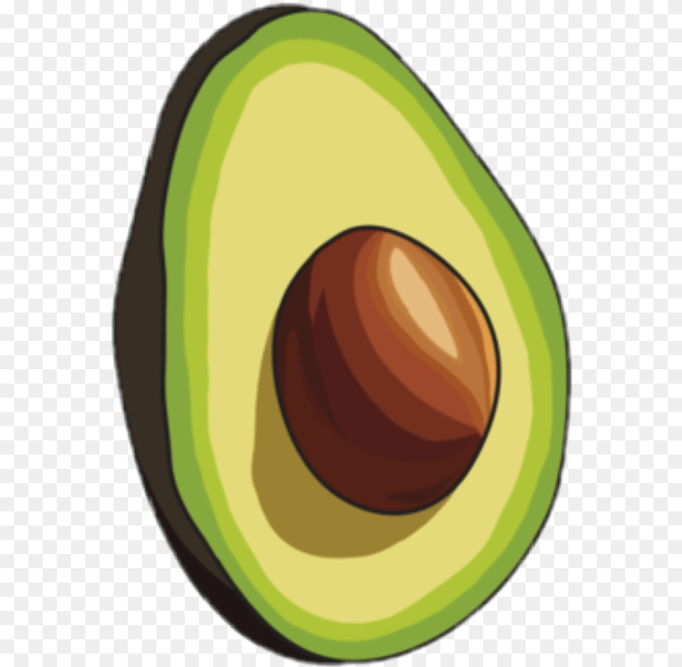 Avocado Tumblr Food Lmao Aesthetic Yummy Tasty Sticker Vsco Green Avocado, Fruit, Plant, Produce, Helmet Png